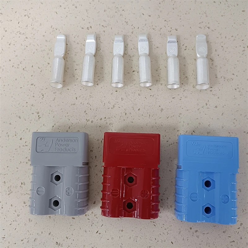 Genuine Anderson SB120 120A 600V Power Connector Plug Socket Gray 6800G1 Red 6802G1 Blue 6801G1 with #2 33.6 SQ Contacts