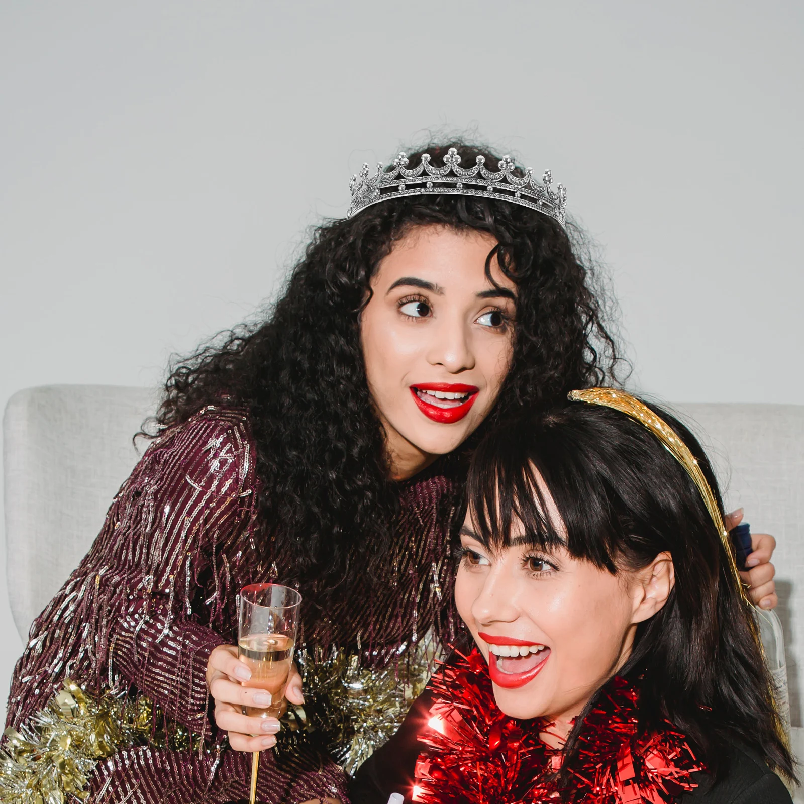 

Мужская Ретро Корона Винтаж Горный Хрусталь Металлический Головной Убор Партии Хэллоуин Костюм Опора Представление Король Корона Голова Декор