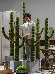 Large Simulation Cactus Fairy Column Measurement Sky Foot Fleshy Fake Tree Desert Green Plants Indoor Landscape Decoration