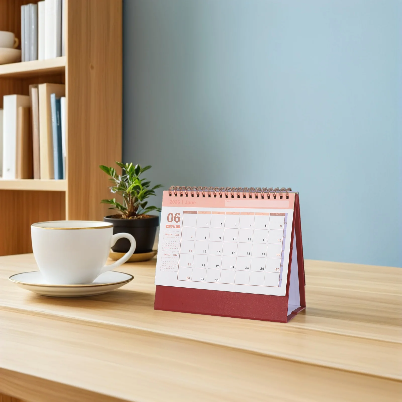 

2026 Mini Desk 18 Month 2025-2026 Small Standing Flip Organizer Thick Paper Foldable Space Saving For Office Home School