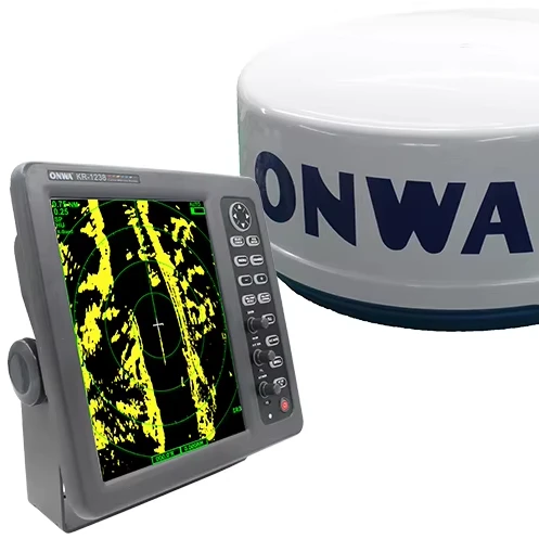 12.1-inch ONWA X-Band 4KW up to 36nm KR-1238 Marine Supplies Product Marine Radar  Support AIS ARPA Display Target Tracking