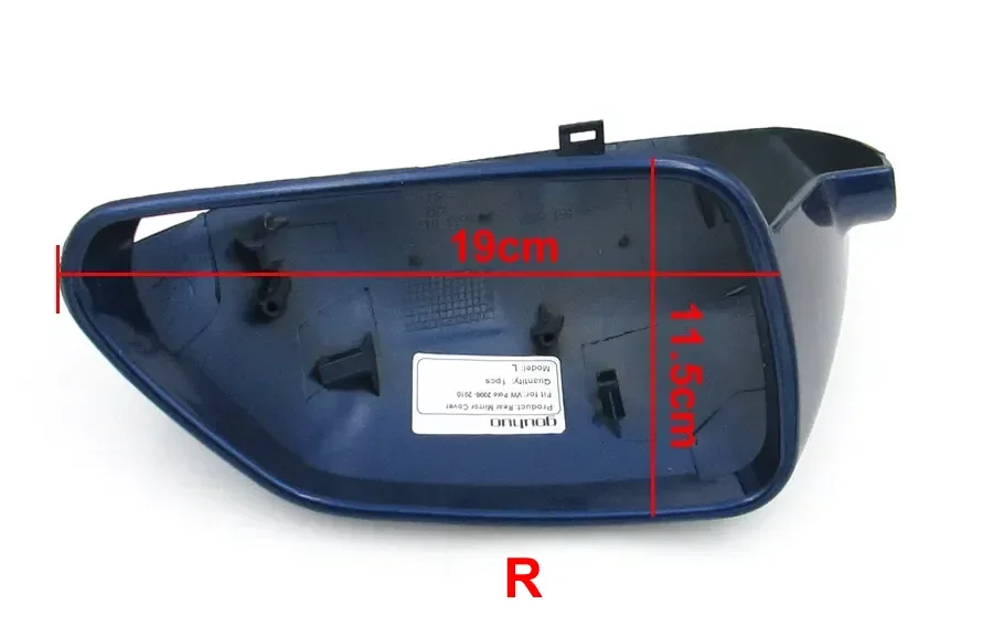 

For Volkswagen VW Polo 2006- 2010 Car Outside Reverse Mirror Cover Cap Wing Door Side Mirrors Housing Shell Color Painted 1pcs