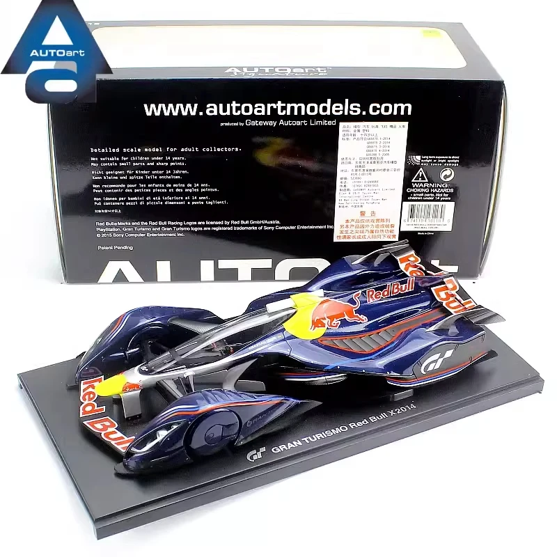 AUTOart-Sebastian vettel Red Bull X2010/ X2014 Fan Diecast Car Model, 1:18 Escala Modelo Collectible, Presentes de Férias