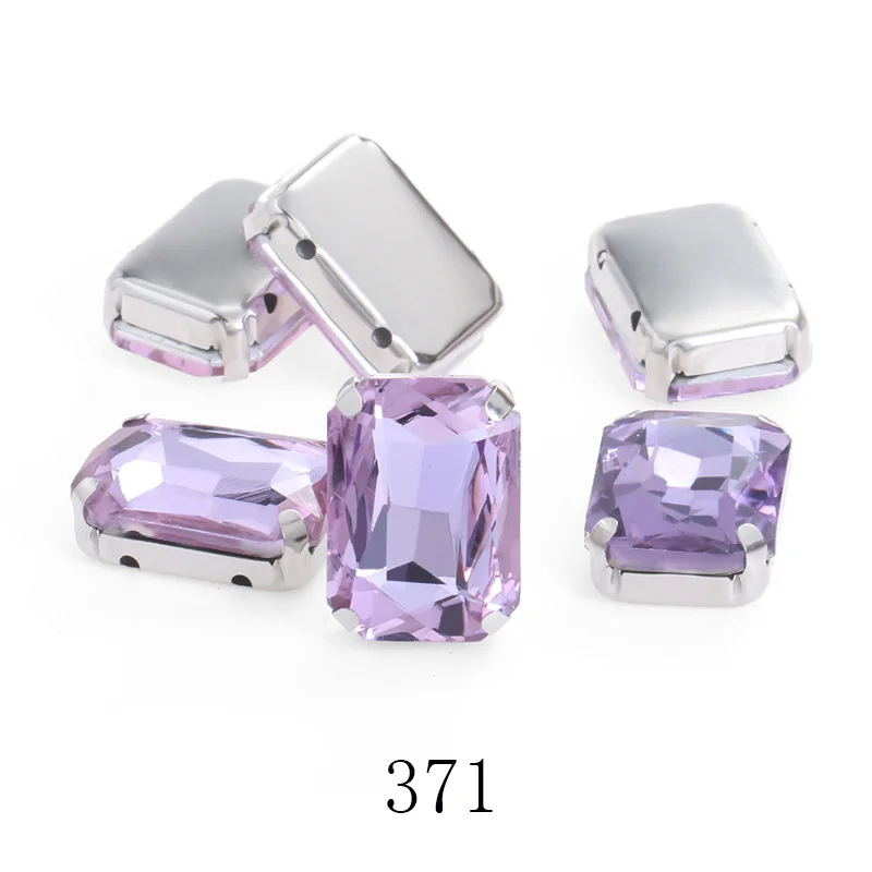 Kleuren Drop Crystal Stone Met Silver Base Claw Voor Trouwjurk Schoenen Tassen Decoratie Strass Voor Handwerken Ambachten Strass