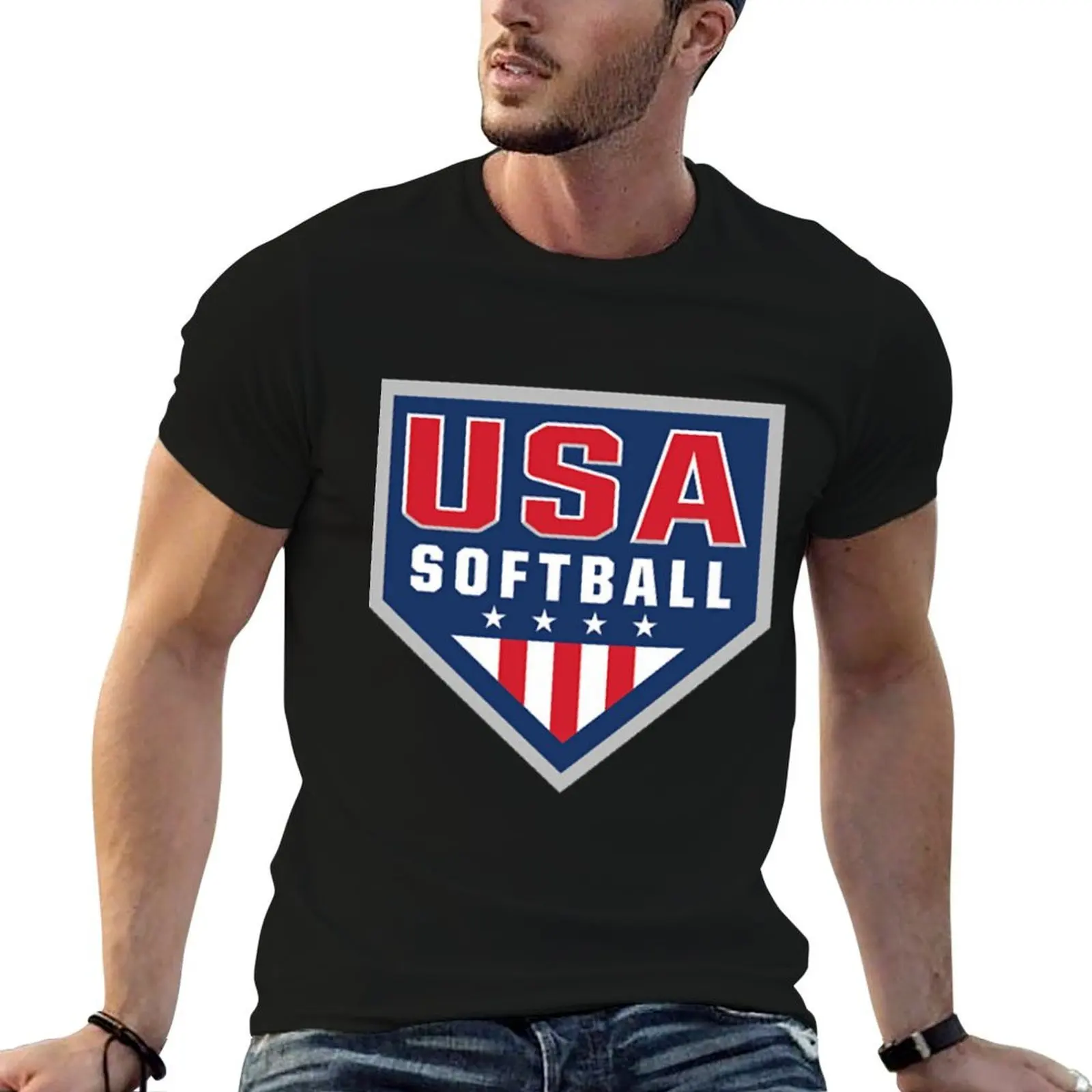 

USA Softball \t! \t \t T-Shirt essential t shirt t shirt custom print T-Shirt