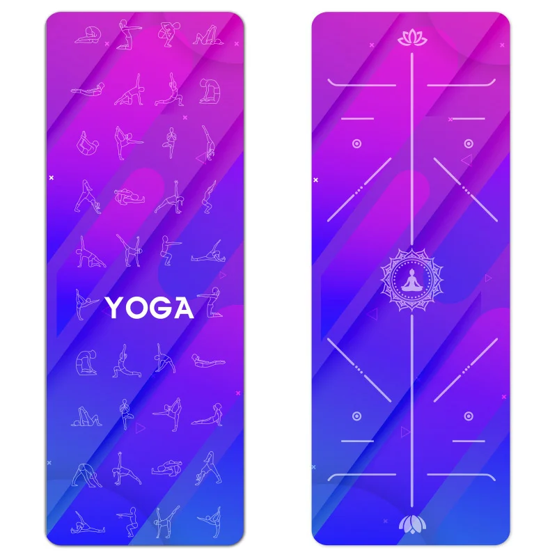 NEW Natural Rubber Yoga Mat Yoga Bag Elastic Band Printed Women High Quality Fitness Mats Pilates Gym Exercise 185*68CM 1.5MM