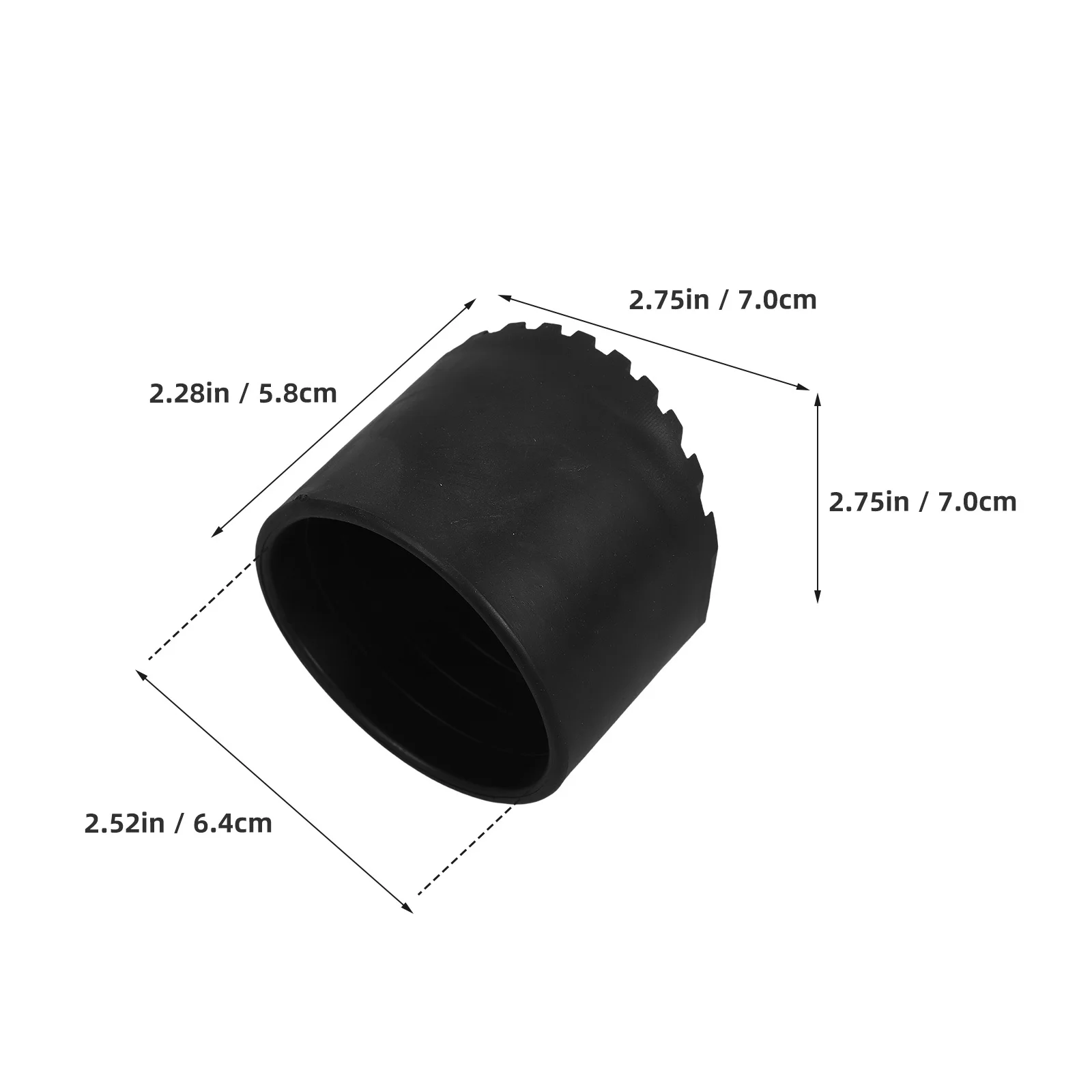 2pcs Foot Anti-Slip Extension Feet Replacement Caps Rubber Protective Pads Stabilizer Covers Non-Skid Accessories Diameter 64Mm