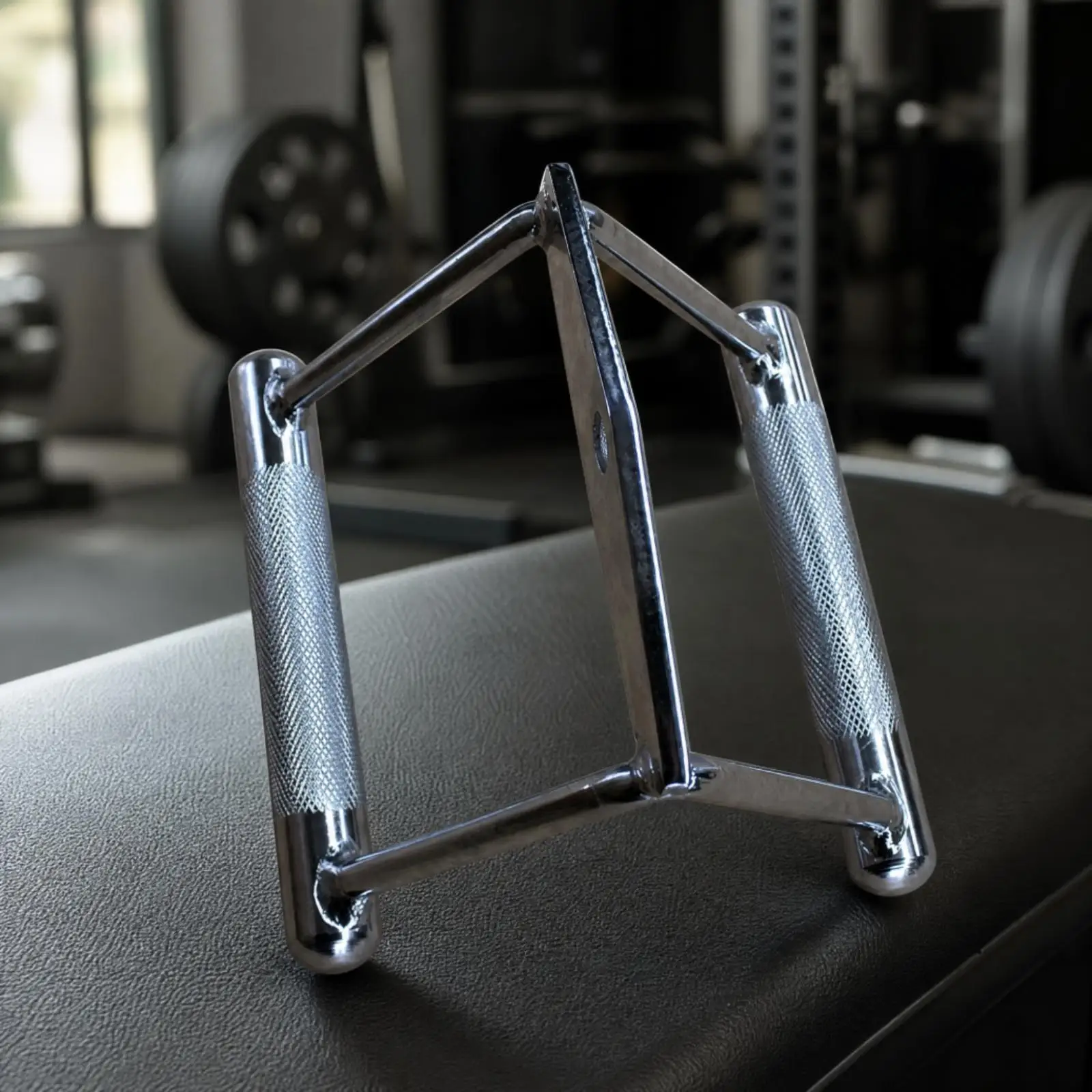 Fitness Cable Rope Grip Handle for Rowing Machine and Pulley Gym with Chrome Steel Build