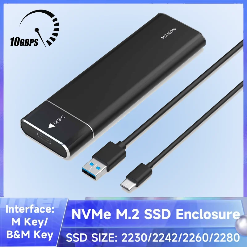 

Корпус M.2 SSD-адаптер корпуса USB 3.1 10 Гбит/с USB 3.1 Gen2 USB C из алюминиевого сплава поддерживает интерфейс ключа M и M/B&M