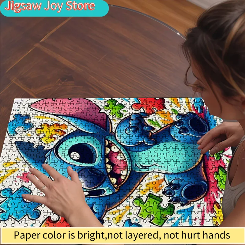 1000pcs Large Jigsaw Puzzle Suitable for s & - -Scratch Puzzle Pieces, Challenging & Fun Family Activity Game with Vibrant Sti
