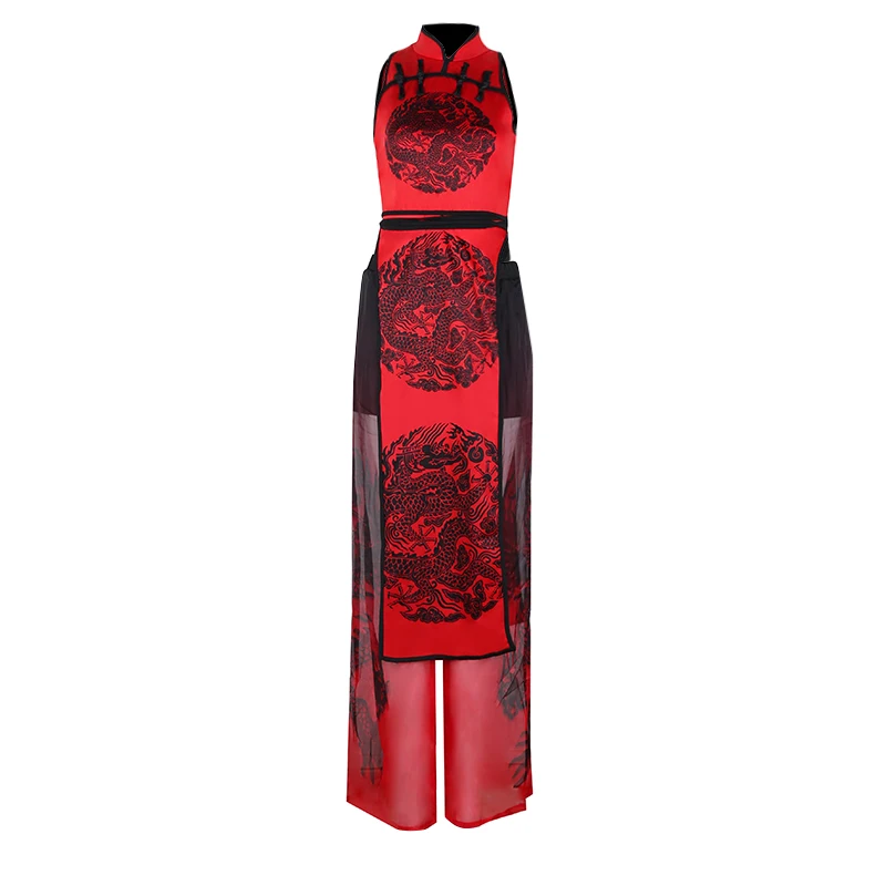 Sexy Gogo Dance Costume Women Chinese Style Jazz Performance Outfit Red Kpop Clothes Nightclub Bar Dj Singer Stage Wear BL10188