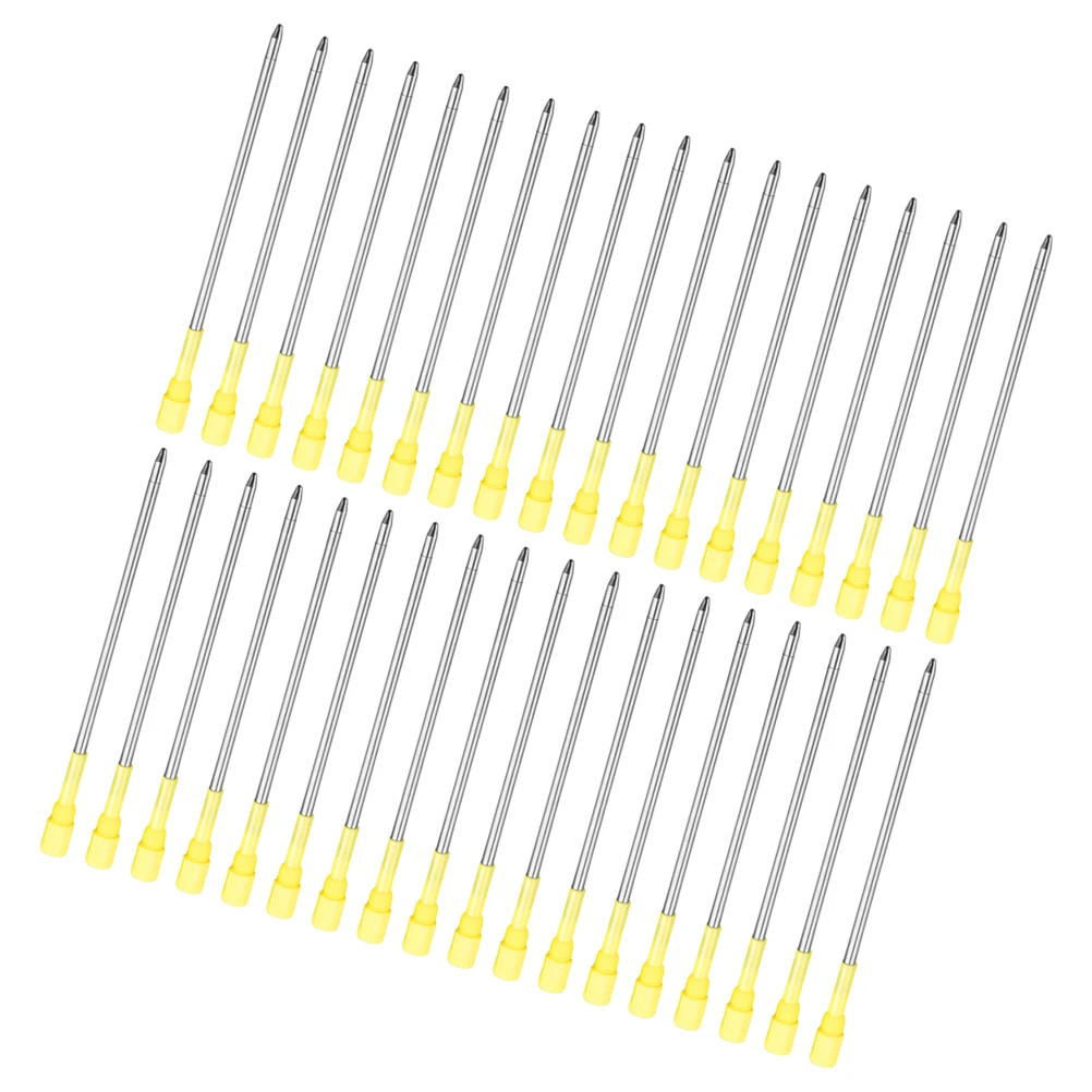 50 Pcs Metal Refill Medium Point Refills Diamond Ballpoint Ink Pen Replacement Office