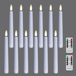 Flameless Candle With Timer Remote LED Table Candle Battery Operated Warm Holiday Candle Light Wedding Home Decorative Light