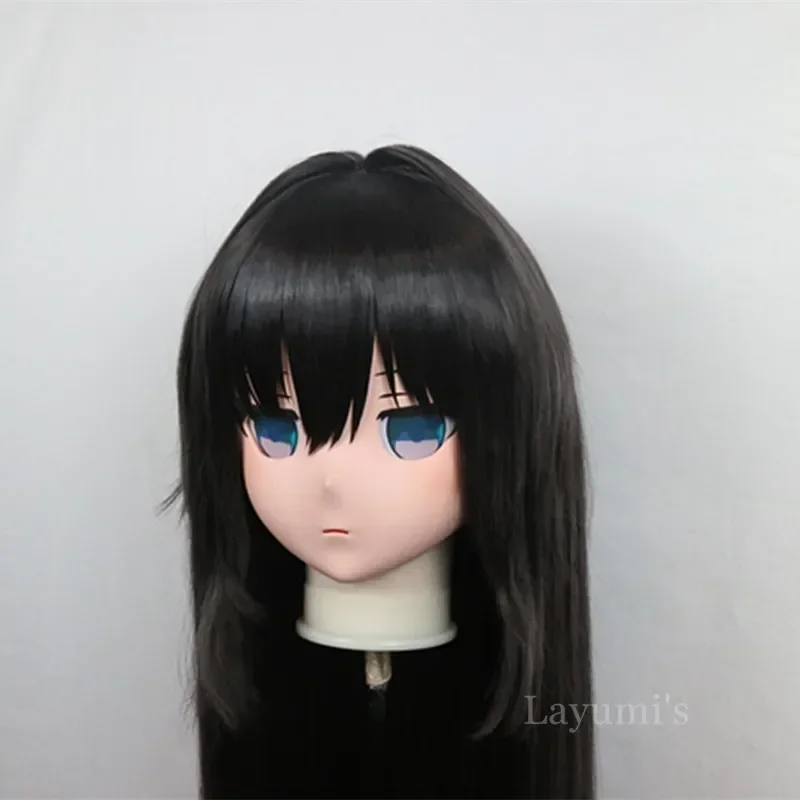 (B89) Customized Lifesize Mask Crossdressing with Backshell Silicone Anime Kigurumi Mask Cosplay