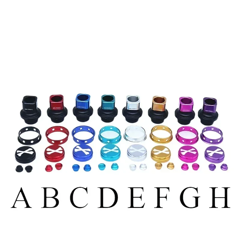 510 مربع 909 تعديل تلميح الانزلاق مع مجموعة أزرار XBONE الملونة الألومنيوم نازف تلميح القش المشتركة #1