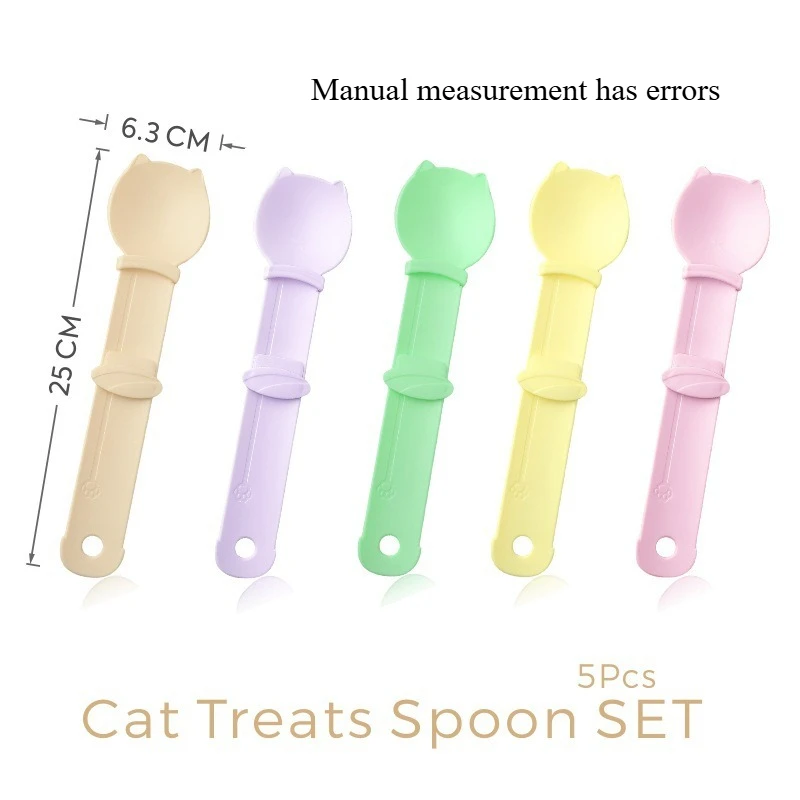 1pcs For Long - Handle Cat Food Extruder - Easy Squeeze Wet Food Feeder, Durable Plastic Pet Treat Spoon, Cat Food Feeding Tool