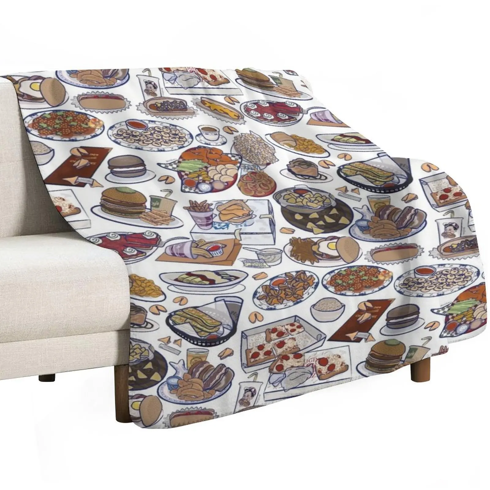A Delicious Tour of Wheeling Pattern Throw Blanket Soft Plush Blanket as Housewarming Gift