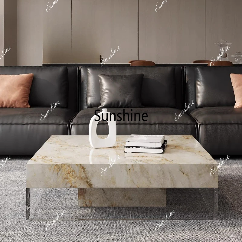 

Italian light luxury high-end acrylic coffee table modern simple living room home