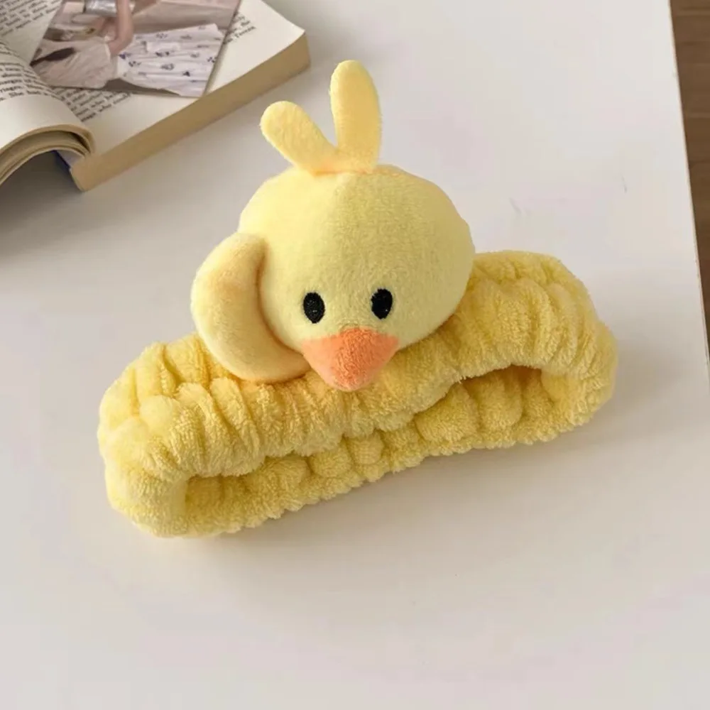 Little Yellow Duck Headband Elastic Wash Face Hair Holder Funny Facial Mask Hairband Women Lady Girl Hair Accessory