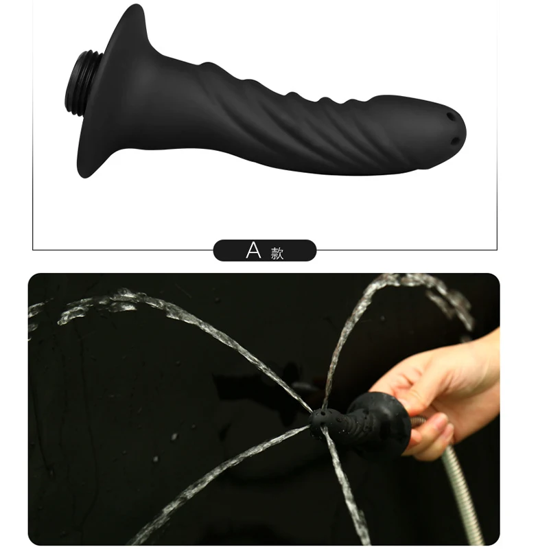 Conjunto de enxágue anal de silicone para homem adulto, Brinquedos sexuais para homens, 5 estilos, ventosa, Flush Pot, Limpador anal, Enema, Masturbador anal, Ferramentas eróticas