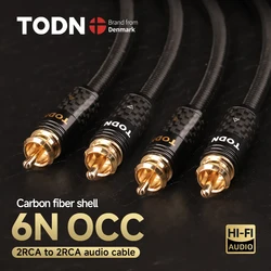 TODN HIFI1 Pair silver plated occ Stereo RCA Cable High-performance Premium Hi-Fi Audio cable 2RCA to 2RCA Interconnect Cable