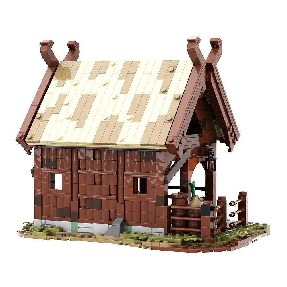 MOC Creative Street View Architecture Rohan Stable House Toys City Building Block Brick Village Construction Toy Kid Gift