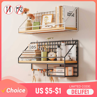 Wood Wall Shelves Without Drilling Hanging Organizers For Living Room Floating Wall Shelf Bedroom Decoration Storage Rack