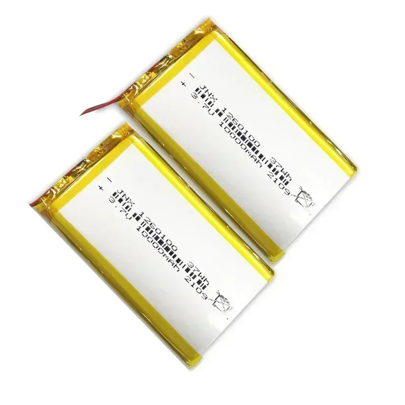 1260110 3.7V 10000mAh Rechargeable Lithium Polymer Battery Suitable for Toy Power Bank GPS Laptop Camping Light Actual Capacity