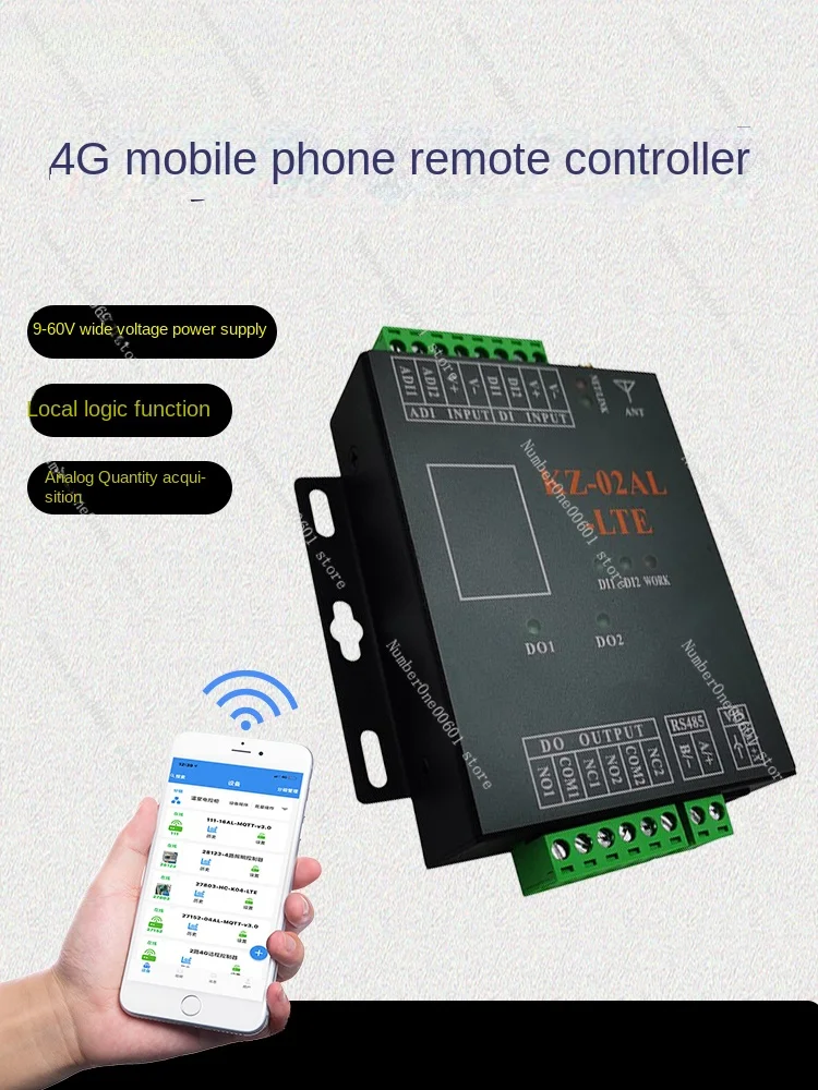 12V24V Wide Voltage 2-channel Mobile Remote Control 4G Remote Intelligent Wireless Control Switch Timing Logic Module