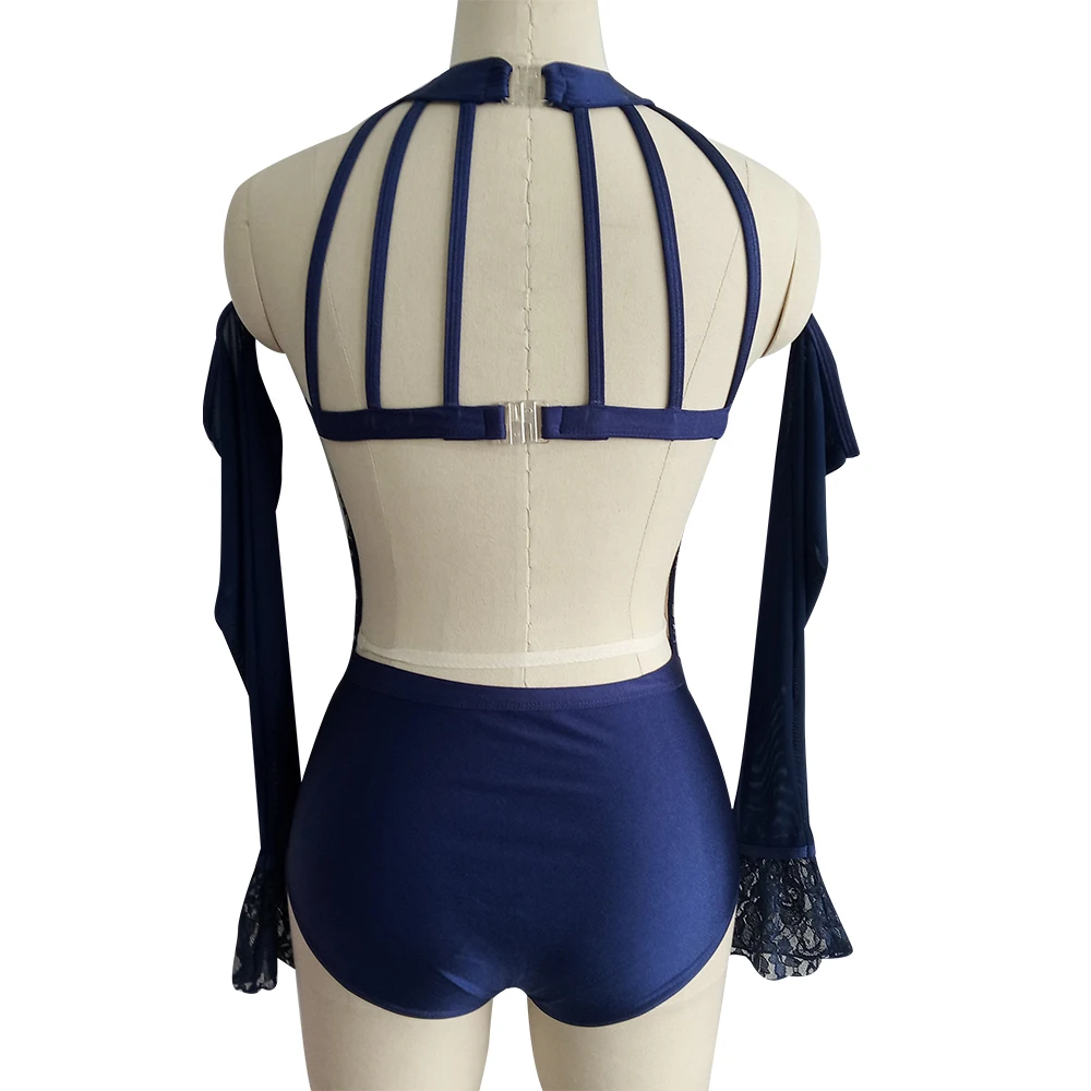 

Kids Girls Retail and wholesale nylon mesh modern dance ballet body suit training suit dance school group performance