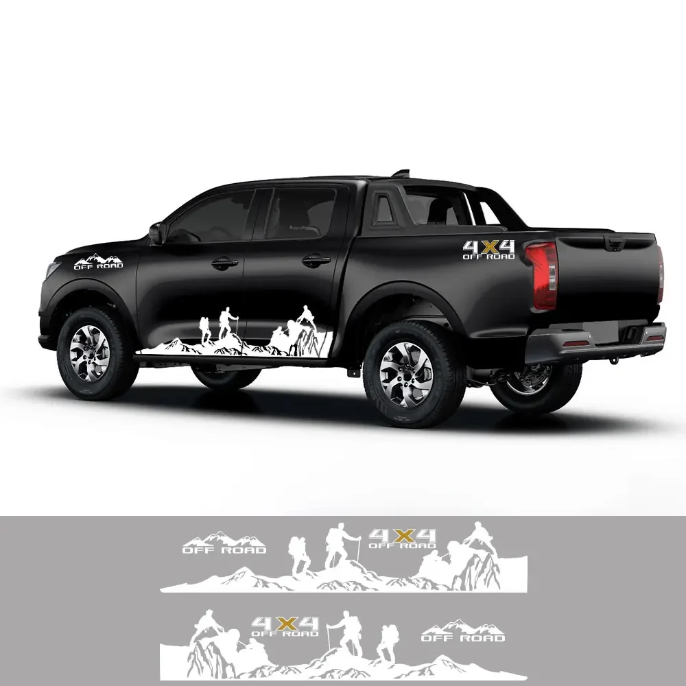 Pickup Door Side Sticker For Great Wall GWM Pao Poer Wingle Truck 4X4  Off Road Decals Car Vinyl Decor Cover Auto Accessories