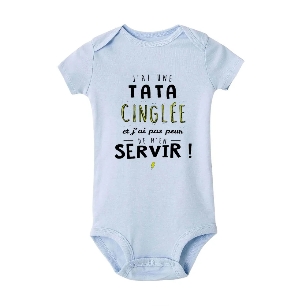 I Have A Crazy Aunt and I\'m Not Afraid To Use It Newborn Baby Bodysuits Funny Cute Toddler Infant Jumpsuits Rompers Outfits