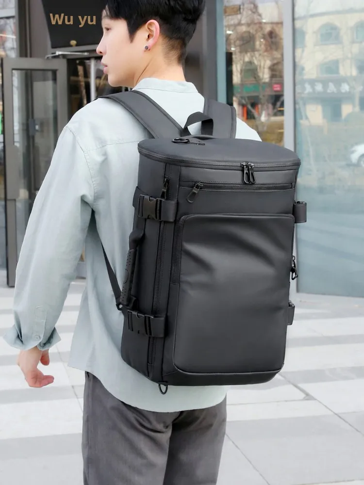 

Men's Large Capaci Casual Busin Travel Bapa Double oulder Bag Multi-Functional Soft Handle Zipper Closure Bapa