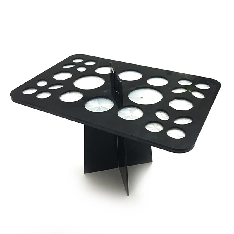 Estante de secado de brochas de maquillaje, soporte plegable con 10 mallas, 26/14 agujeros, soporte para secador de brochas de maquillaje