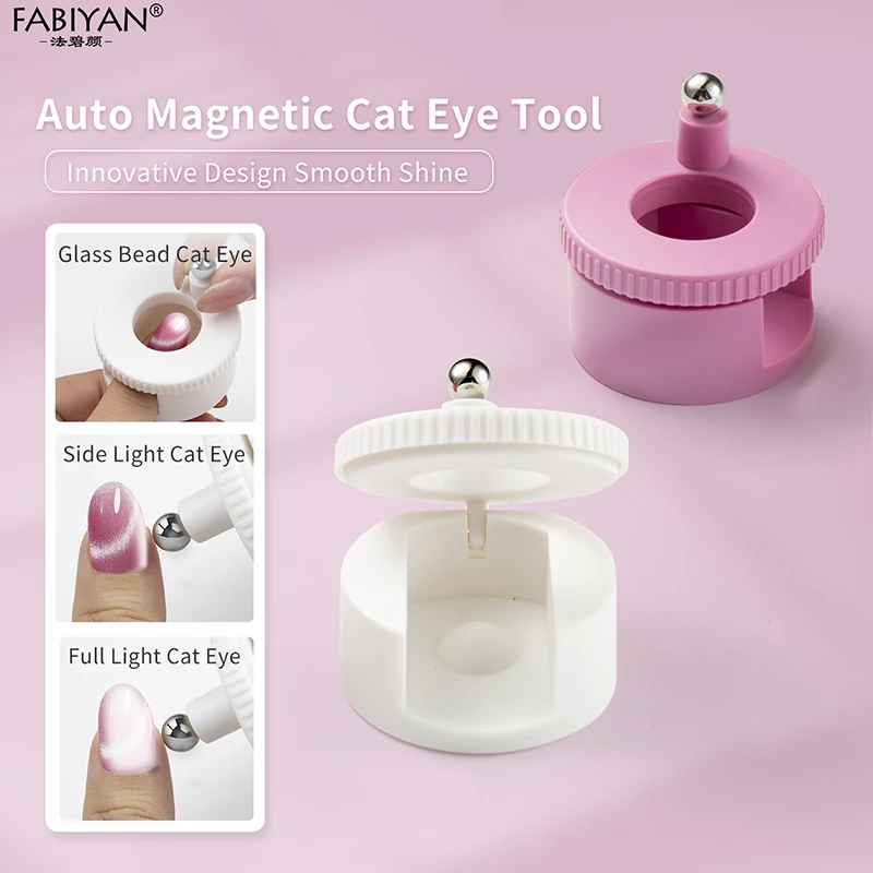Automatisch rotierendes Cat-Eye-Magnet-Nagelkunstwerkzeug mit starker magnetischer Saugkraft, tragbares Design, ideal für Nagelkunst-Anfänger