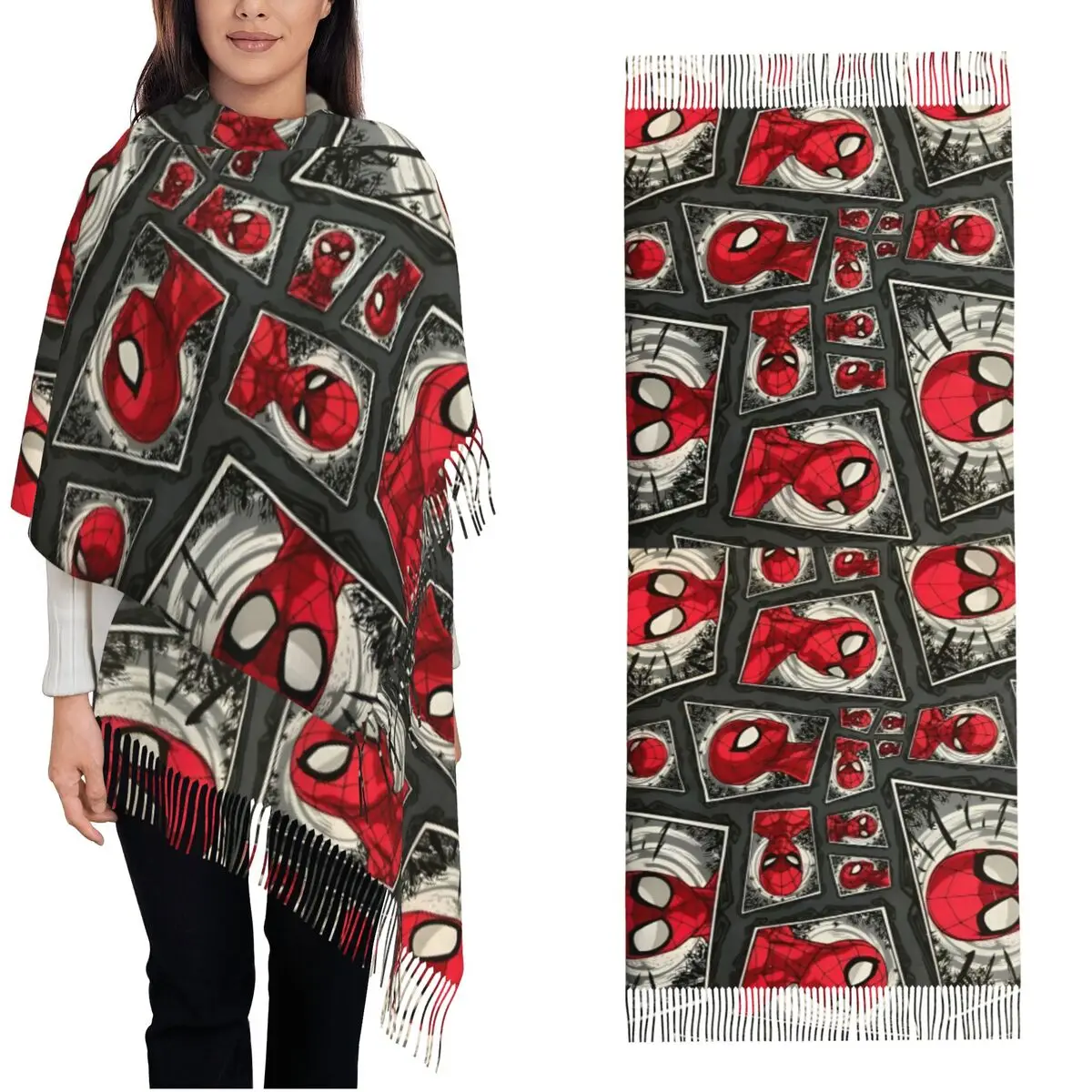 

Spider-man Scarf for Women Fall Winter Cashmere Shawl Wrap Large Shawl Scarf Daily Wear