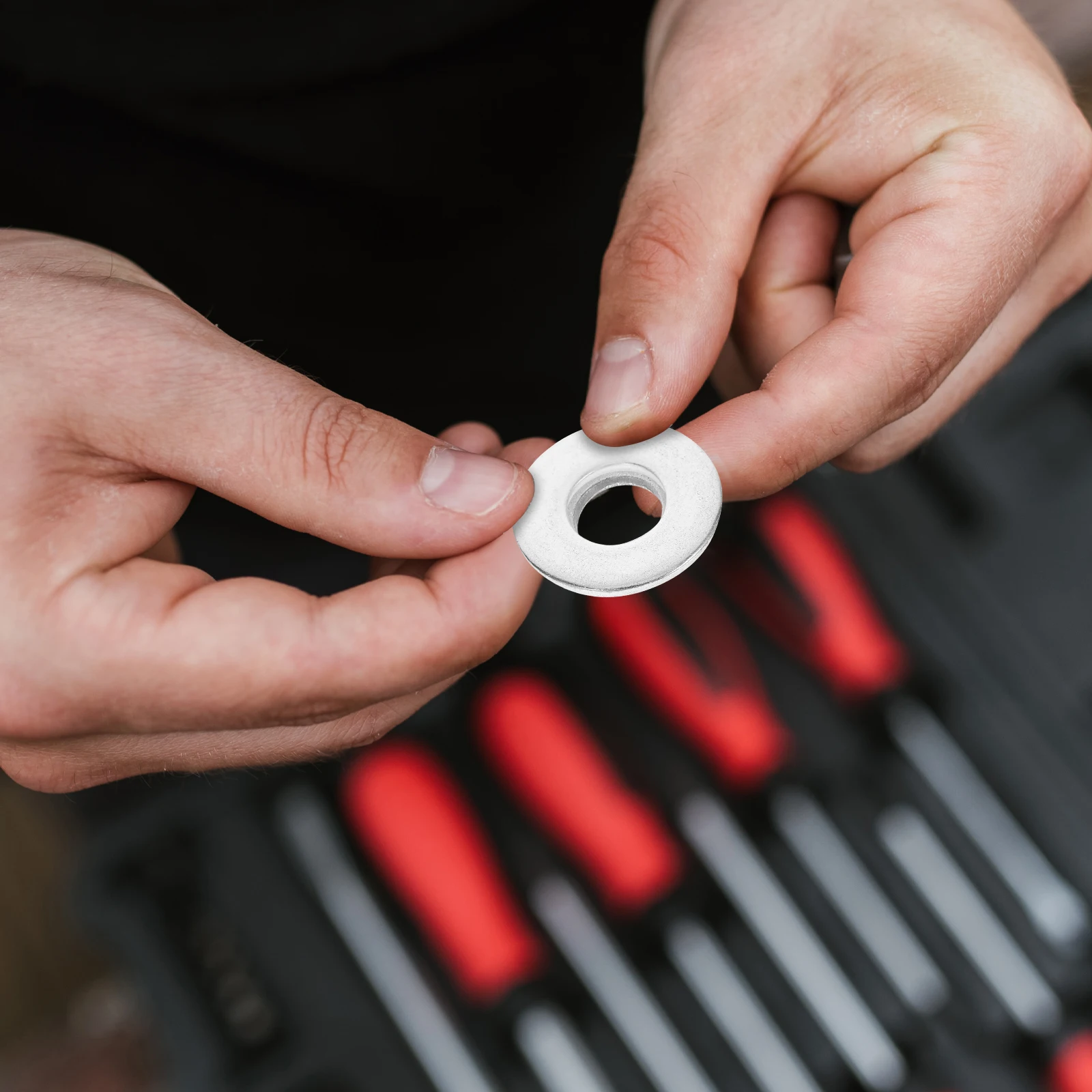 

50 Pcs Anti-loose Flat Washers for General Repair 304 Stainless Steel Pad Metal