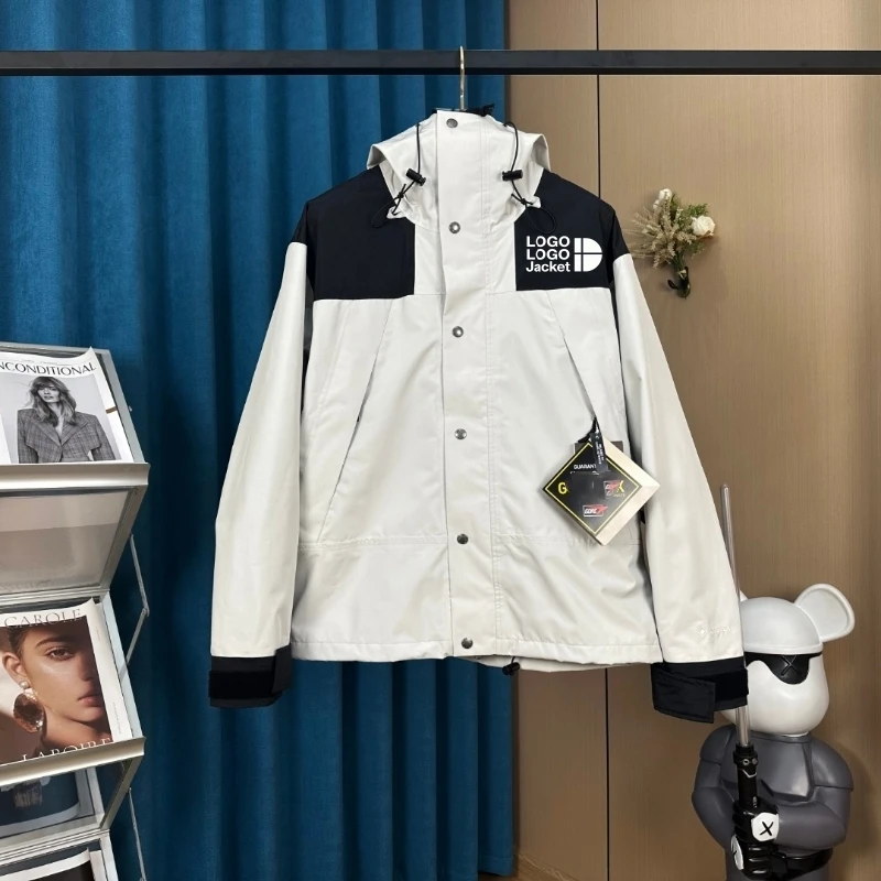 

Куртка для пар, водонепроницаемая и ветрозащитная, модный дизайн контрастного цвета, куртка для походов и альпинизма на открытом воздухе