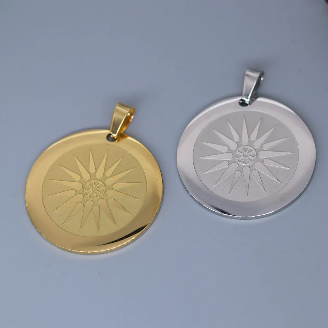 2pcs Engraved Stars Charms Stainless Steel Rays of Light Pendants Fit Jewelry Making Handmade Craft Bulk Material