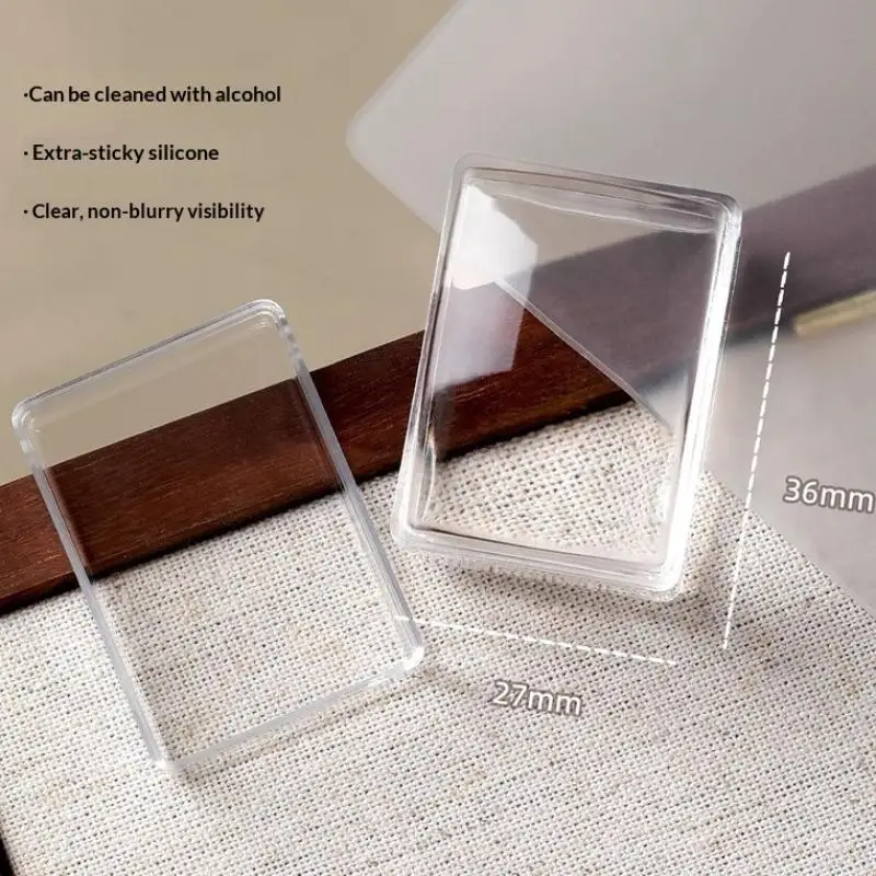 Square Clear Nail Art Silicone Stamp Erasable Waterproof with Steel Transfer Plate Manicure Tool for Professional Nail Salons