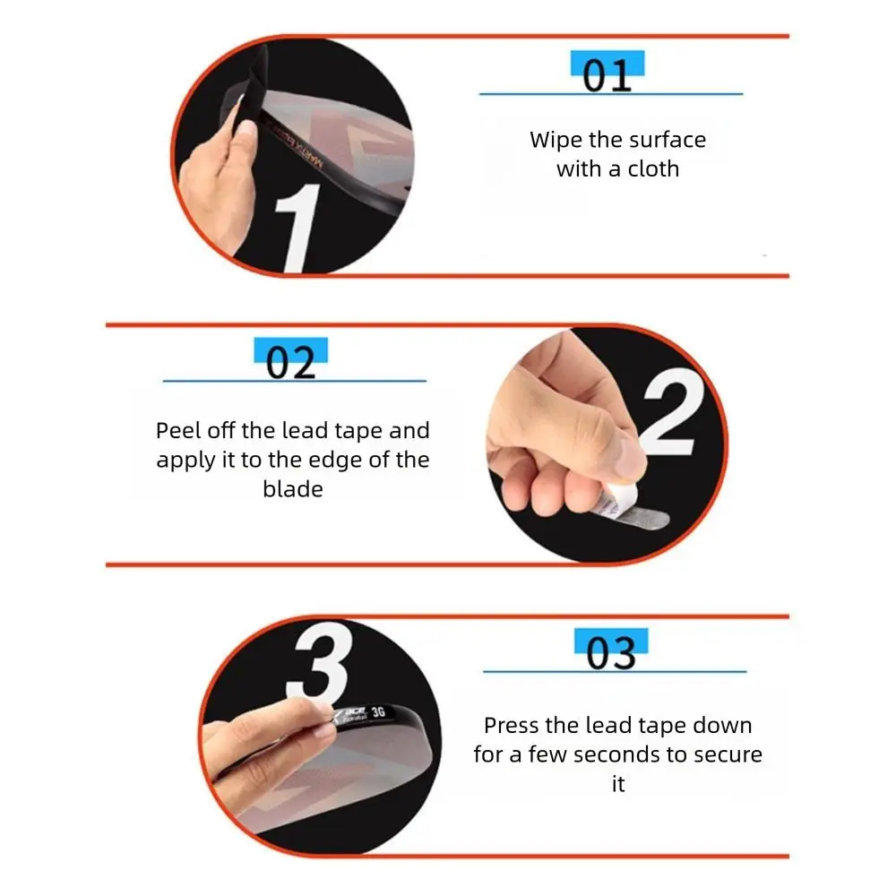 

6 шт., черно-белая наклейка на противовес для ракетки, добавление веса качелей, ракетка, балансировка головы теннисной ракетки, самоклеящаяся