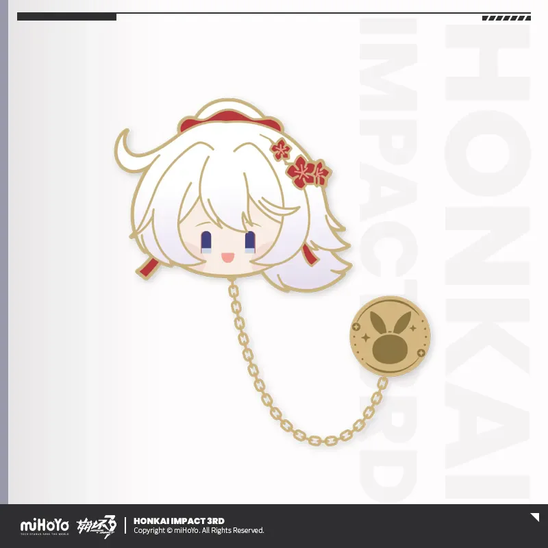 miHoYo Spiel Offizielles Honkai Impact 3, Neujahrs-Metallabzeichen, Kiana Theresa Durandal, Anime-Brosche, Kleidungszubehör, Doujin-Geschenke