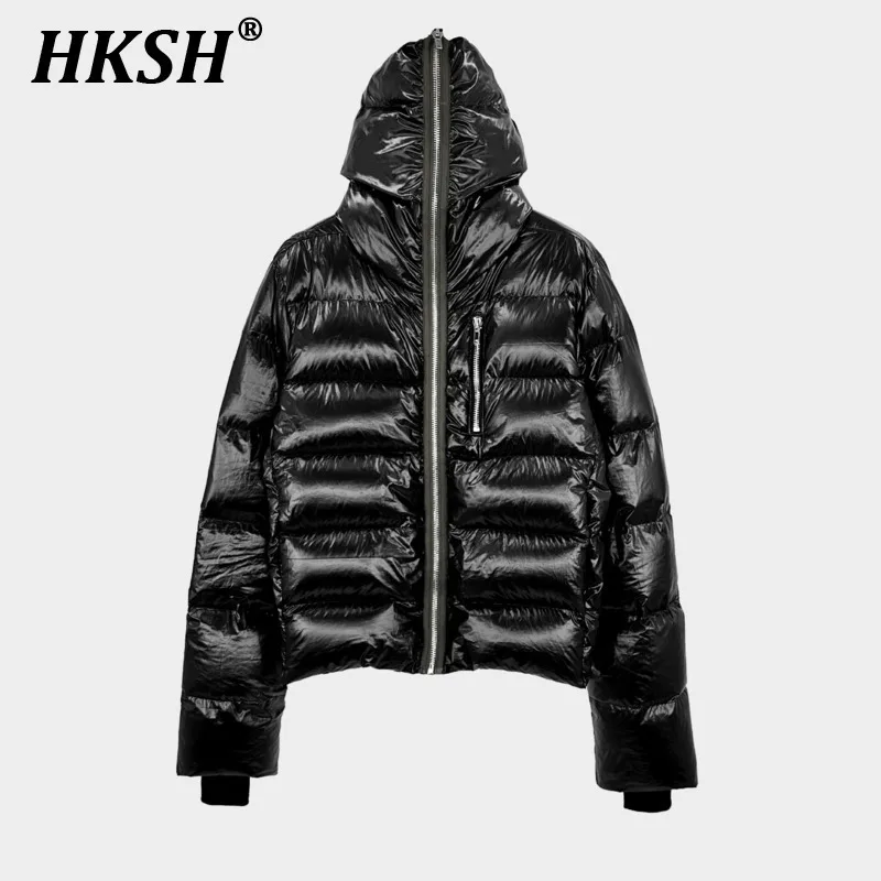 HKSH Autumn Winter New Men's Dark Tide Punk Y2K Down Jackets Fashion Techwear Zipper Chic Cotton Padded Coats Women's Top HK3097