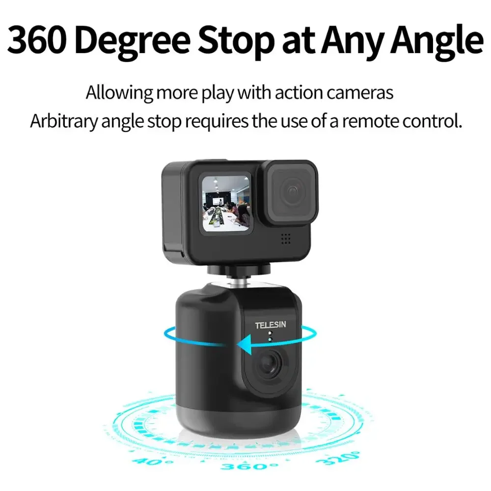 FF-F48 AI Smart Shooting Gimbal Selfie 360° Rotation Auto Face Tracking Holder Camera Phone Vlog For GoPro 10 DJI Osmo Action