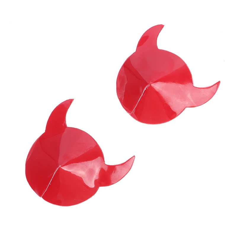 Breast Stickers Horn Stickers Disposable Self-Adhesive Cloth Breast Pasties Pad Nipple Cover Bra Sexy Devil Nipple Stickers