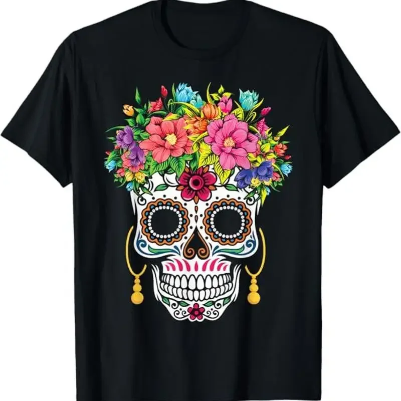 Dia De Los Muertos Day Of The Dead Sugar Skull Halloween T-Shirt