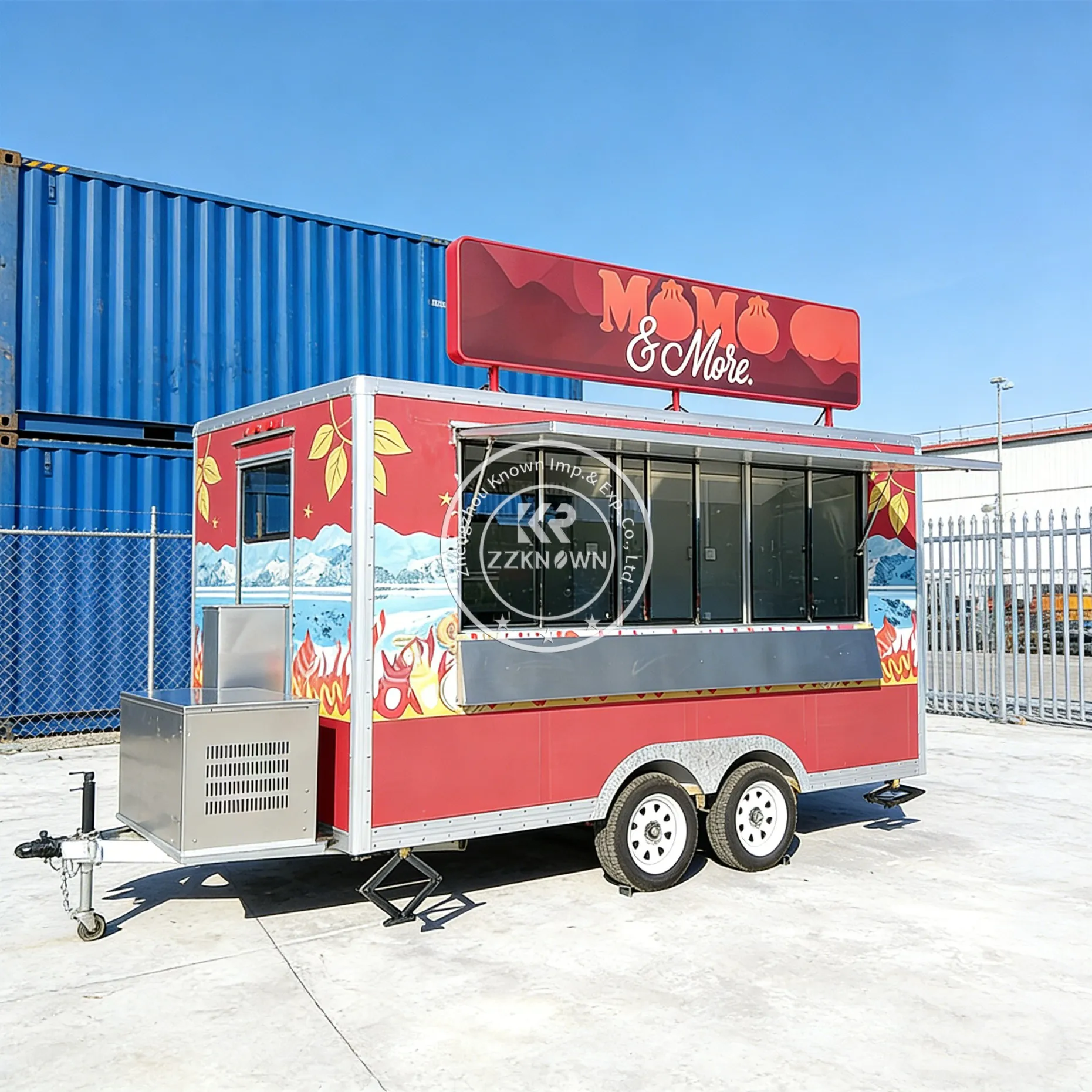 

Mobile Restaurant Truck Food Trailer with Full Kitchen Catering Trailer Fast Food Cart for Outdoor Street Sales