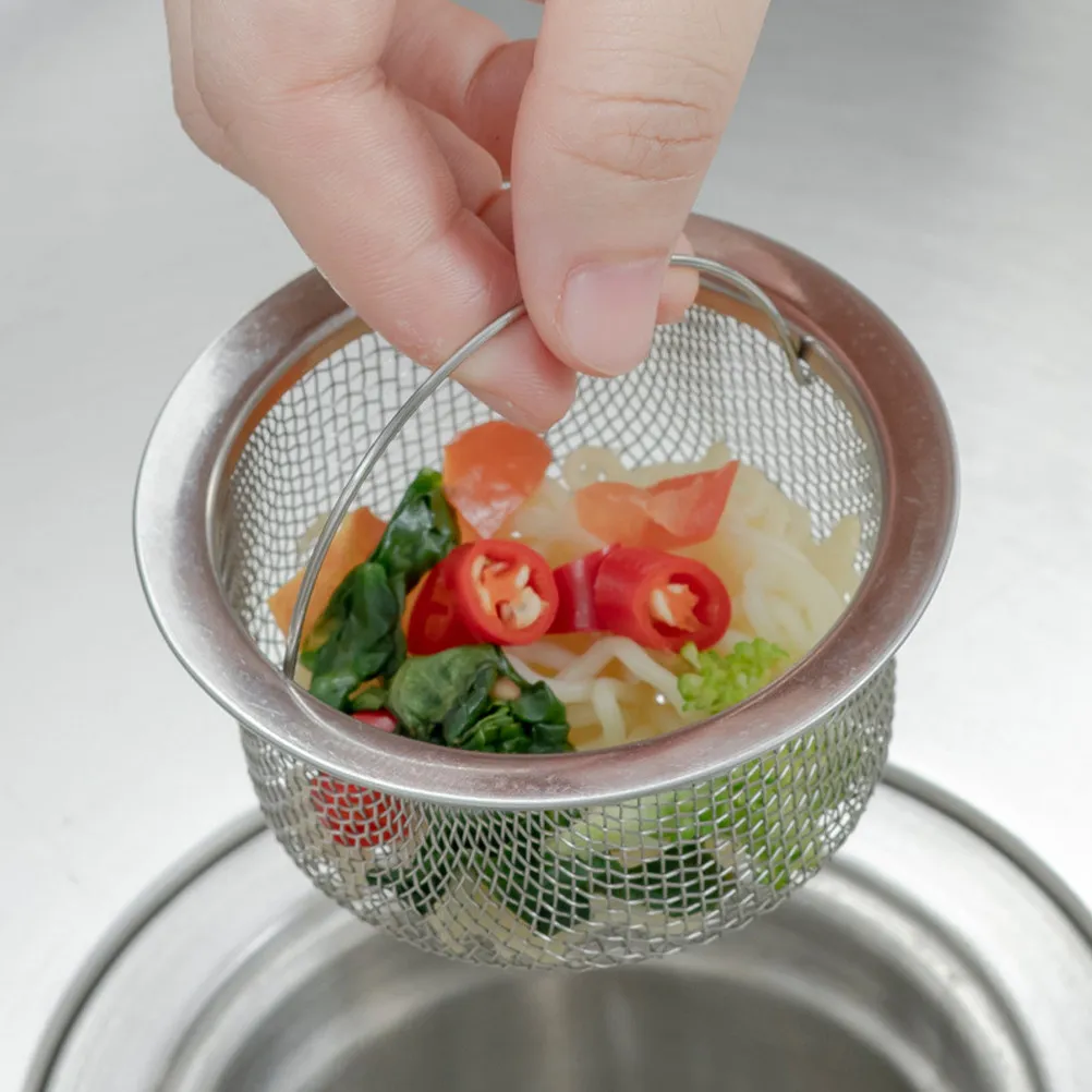 

Набор из 10 металлических сеток-фильтров для кухонной раковины из нержавеющей стали, для сбора остатков еды и волос, для домашнего использования