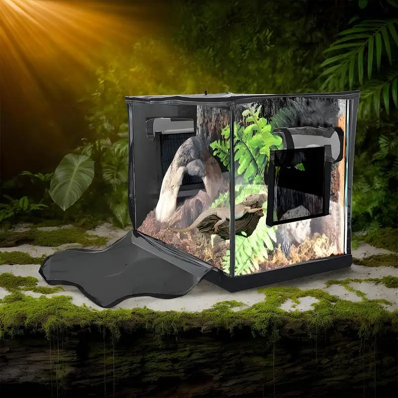 

Reptile Enclosure Leakproof Chameleon Tent Clear Reptile Tank Enclosure For Snake Gecko Bearded Dragon With Waterproof Base