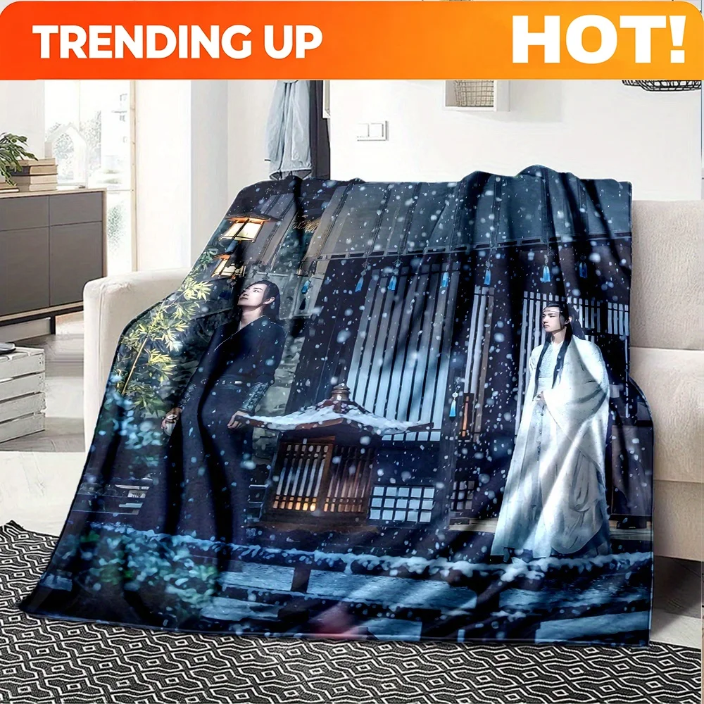 Customize Untamed Xiaozhan Wangyibo Fleece Blanket- Soft& Cozy Flannel, Naps, Sofa, Travel, Office, and Camping, All-Season Deco